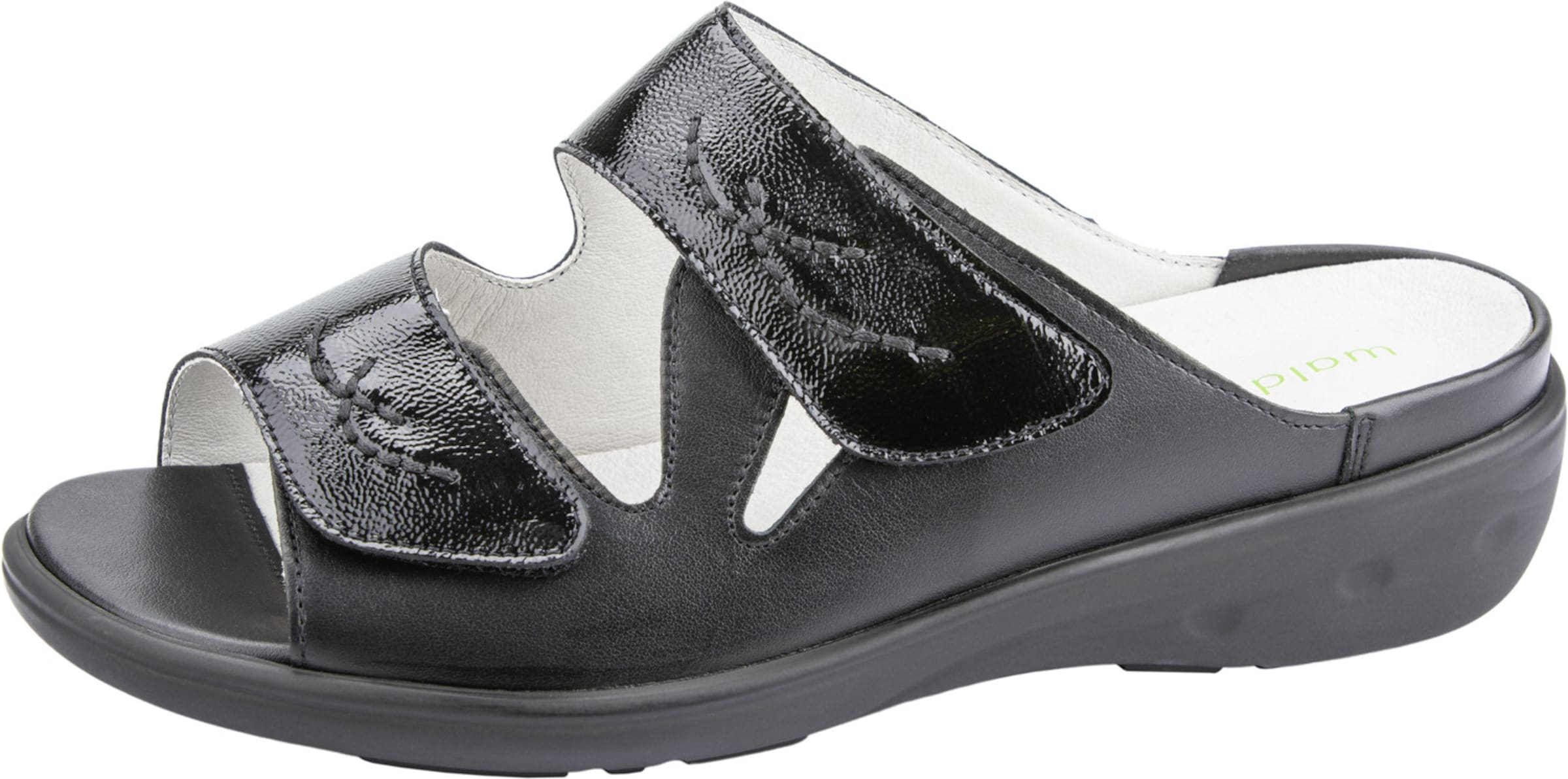 WALDLÄUFER Mules in Black: front