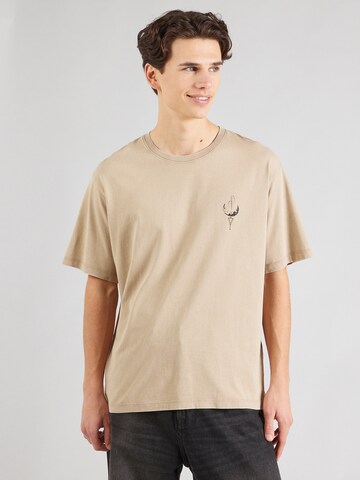 JACK & JONES - Camiseta 'JORBRADLEY KNOWLEDGE' en beige