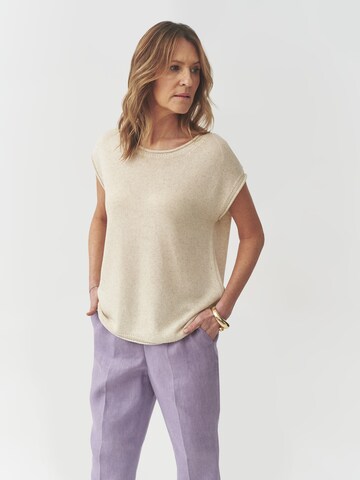 Pull-over 'Melgi' TATUUM en beige : devant
