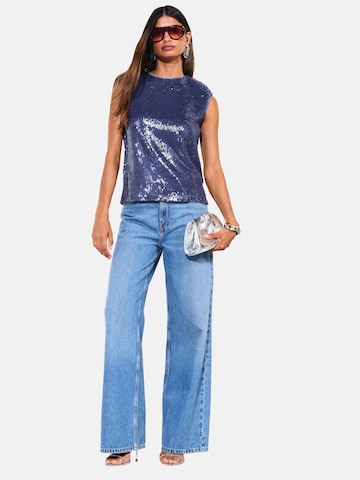 Friends Like These Top in Blue: front