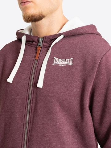 Giacca di felpa 'Hillingdon' di LONSDALE in rosso