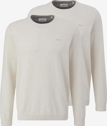 s.Oliver Pullover 'Basic' in Weiß: Vorderseite