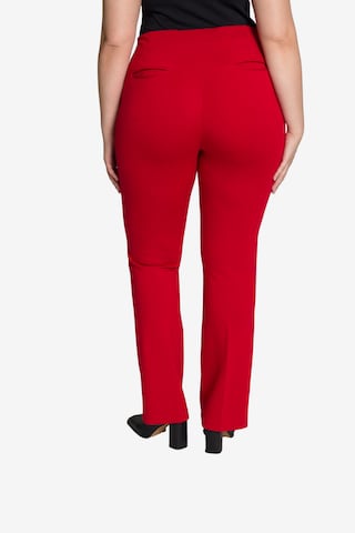 Regular Pantalon à plis Ulla Popken en rouge