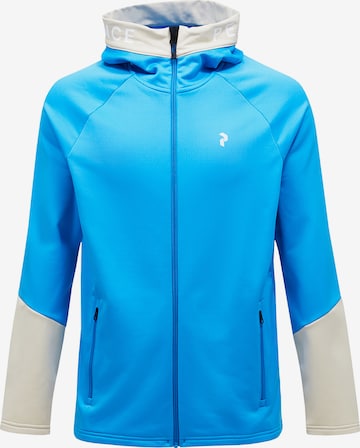 Veste en polaire fonctionnelle PEAK PERFORMANCE en bleu : devant