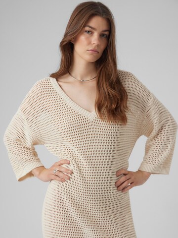 VERO MODA Gebreide jurk 'MADERA' in Beige