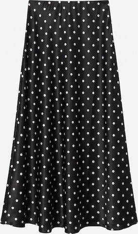 TorWeit Rok 'Women's Polka Dot Elastic Waist Maxi Skirt' in Zwart: voorkant