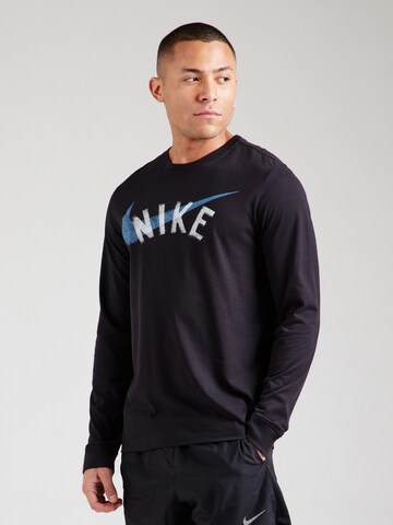 Tricou funcțional de la NIKE pe negru: față