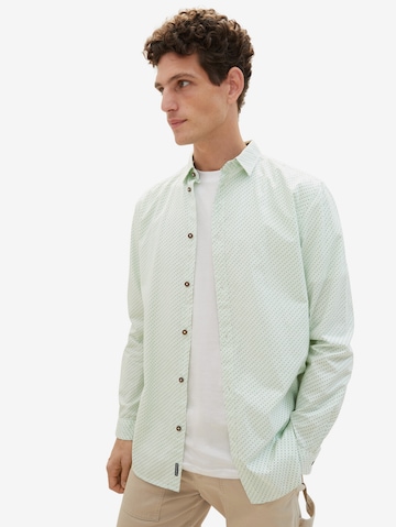 TOM TAILOR Regular fit Button Up Shirt in Green