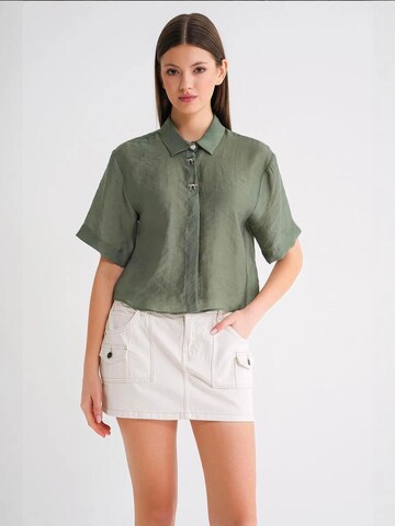 MixRay Bluse in Grün