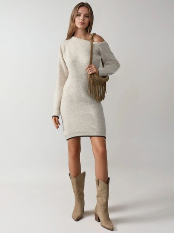 My fashion Gebreide jurk 'Strickkleider' in Grijs: voorkant