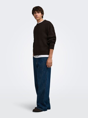 Only & Sons Sweater 'ONSArlok' in Brown