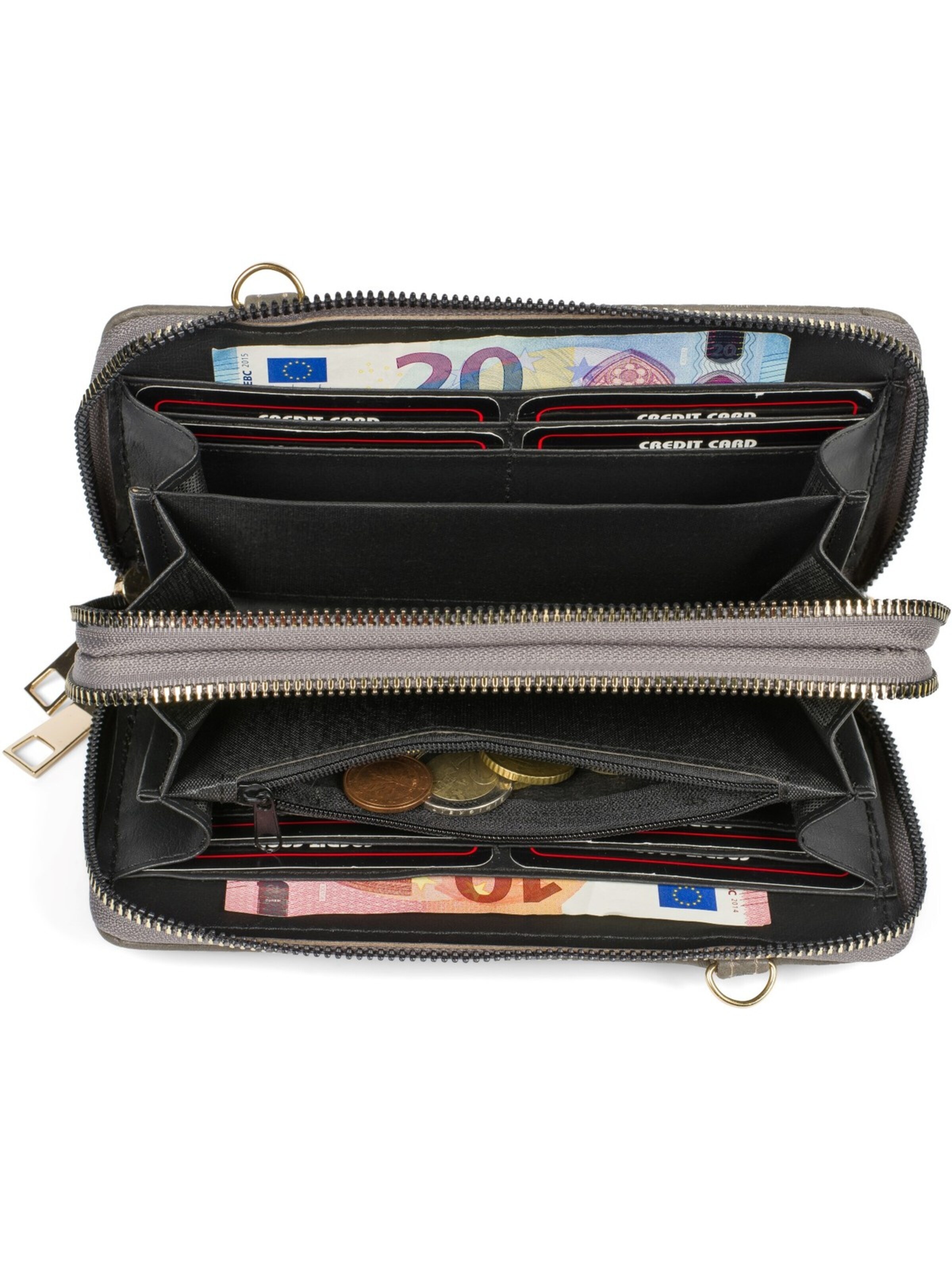 styleBREAKER Umhängetasche '2 in 1 Umhängetasche - Geldbörse'‌‌‌ in Beige