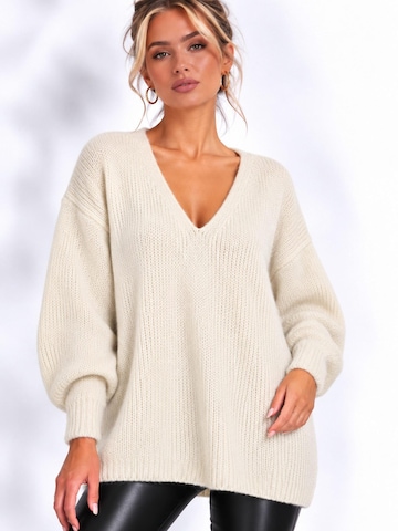 Worldclassca Oversizepullover in Beige: Vorderseite