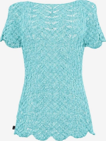 Süel knitwear Sticktop 'Twin Lace' in Blau: Vorderseite