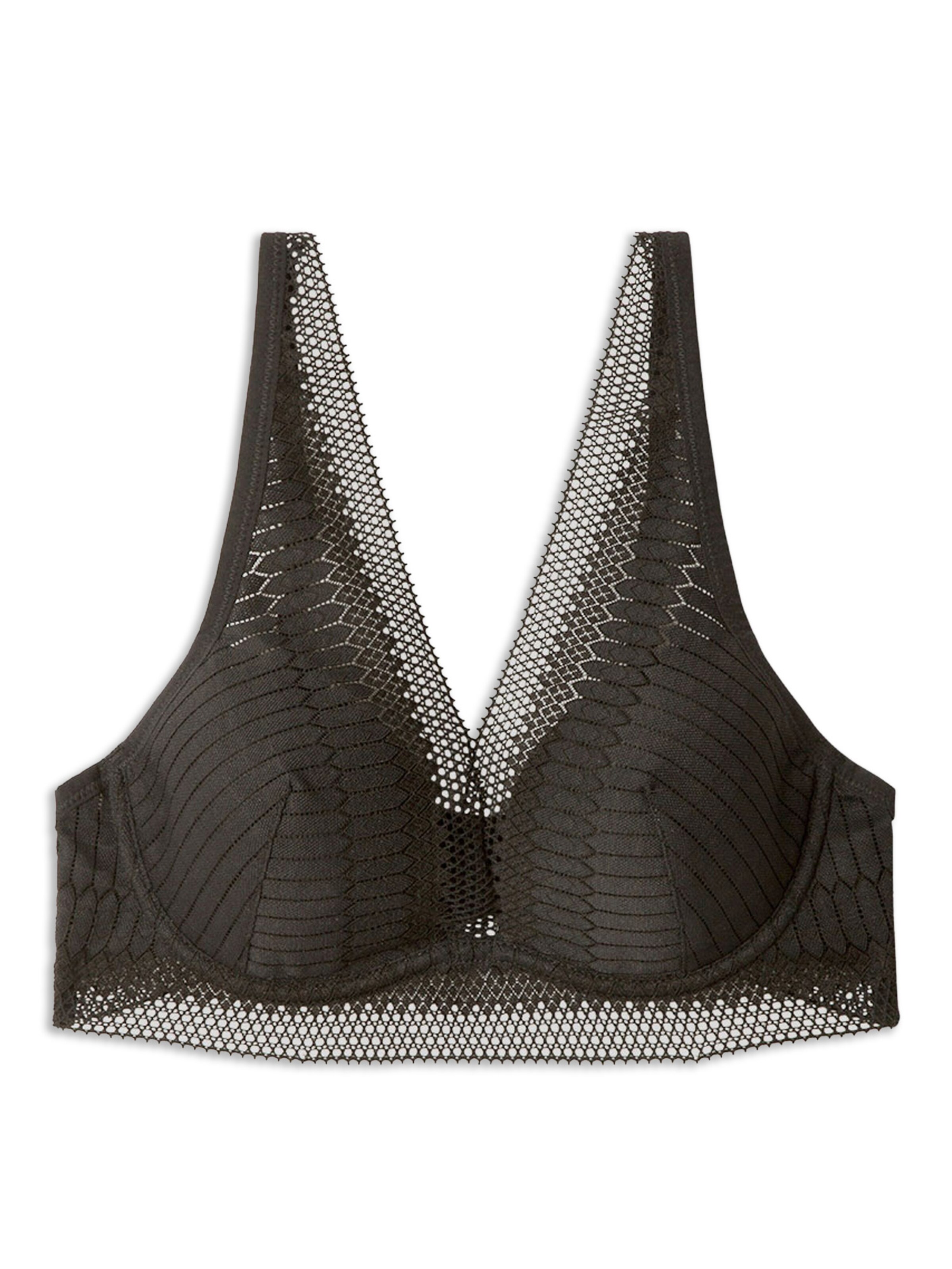 Gisela Kolmnurk Rinnahoidja, värv must: eest vaates