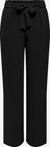 ONLY Normální Kalhoty se sklady v pase 'Mette' – černá: přední strana