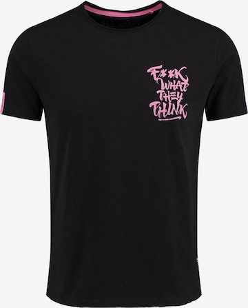 Key Largo Shirt 'MT WHAT' in Black: front