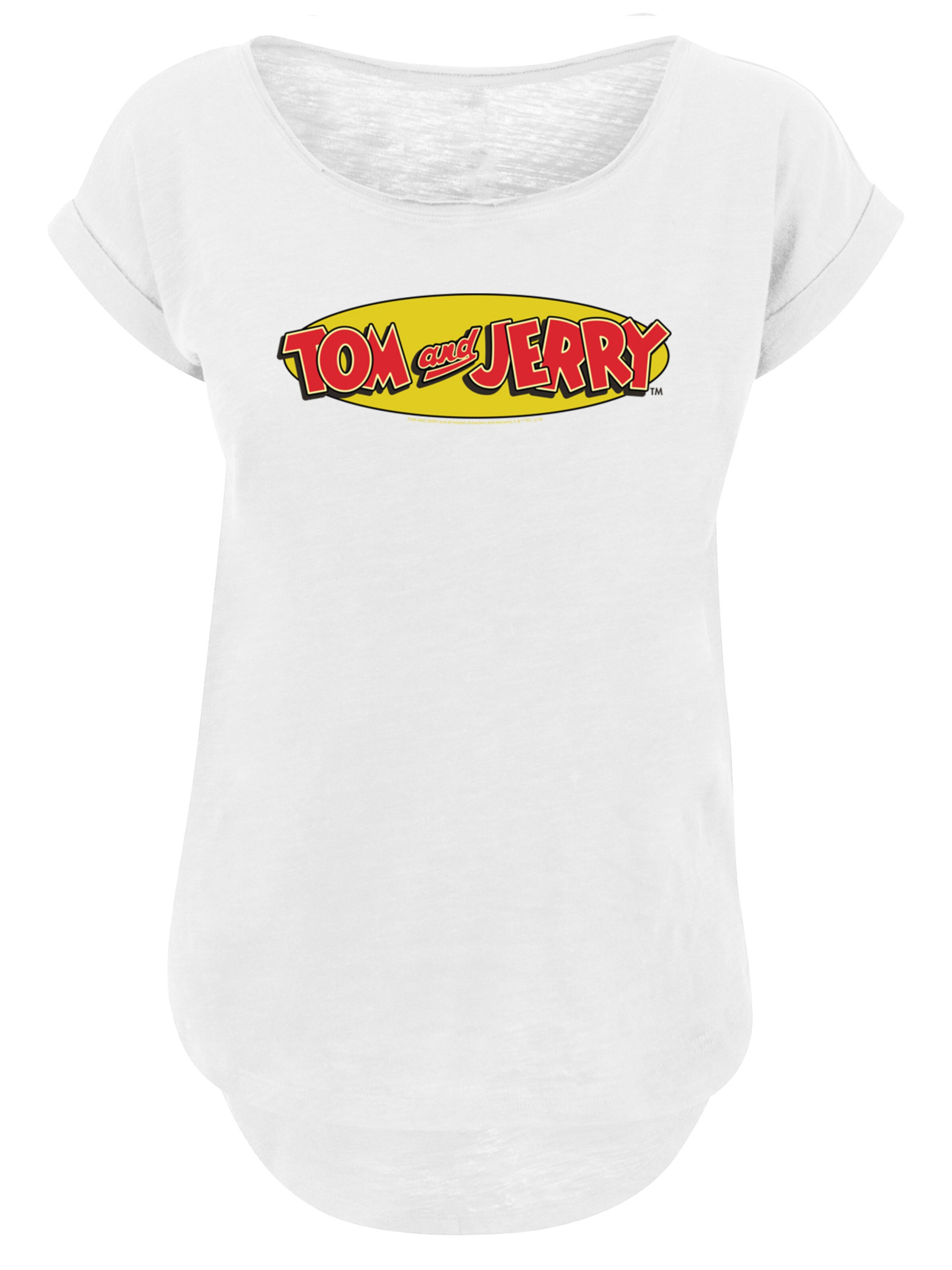 T-shirt 'Tom and Jerry' F4NT4STIC en blanc : devant