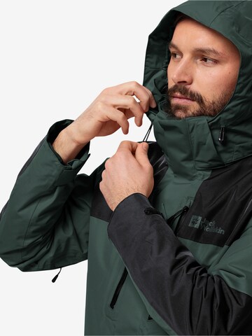 JACK WOLFSKIN - Casaco outdoor 'JASPER' em verde