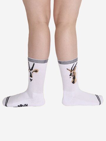 UNABUX Socken 'Touchdown' in Weiß