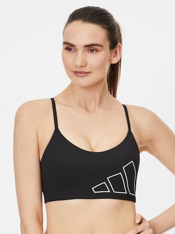 ADIDAS PERFORMANCE Bralette Sports Bra in Black: front