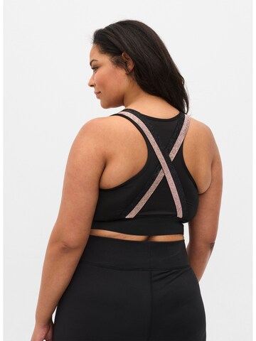 Active by Zizzi Bustier Sport bh 'Aheaven' in Zwart