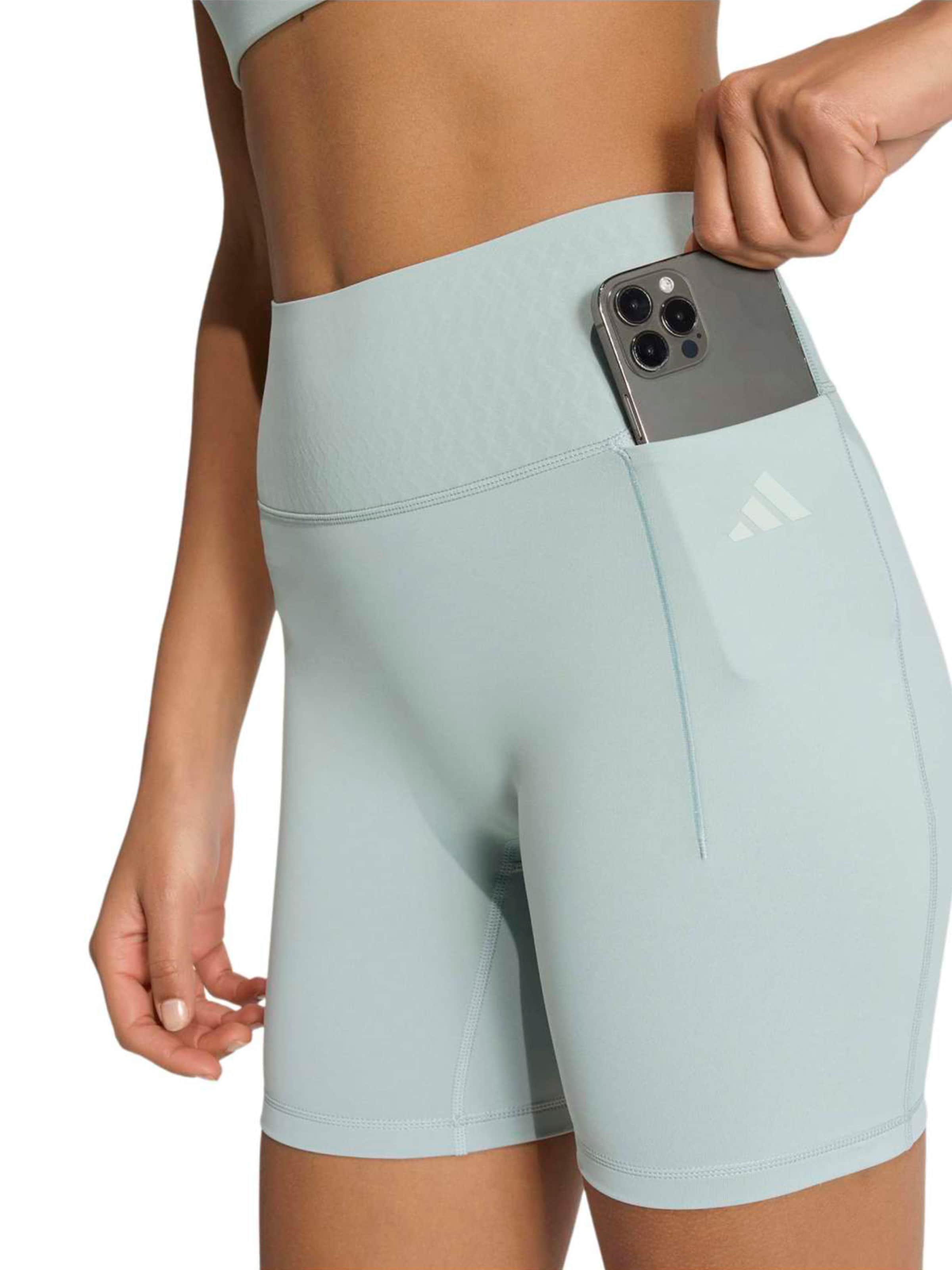 ADIDAS PERFORMANCE Skinny Fit Спортен панталон 'OPT PWR' в зелено