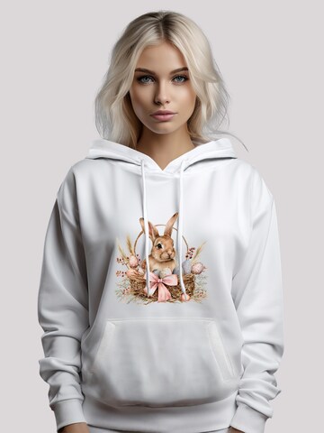 F4NT4STIC Sweatshirt 'Osterhasen Korb Dekor' in White: front