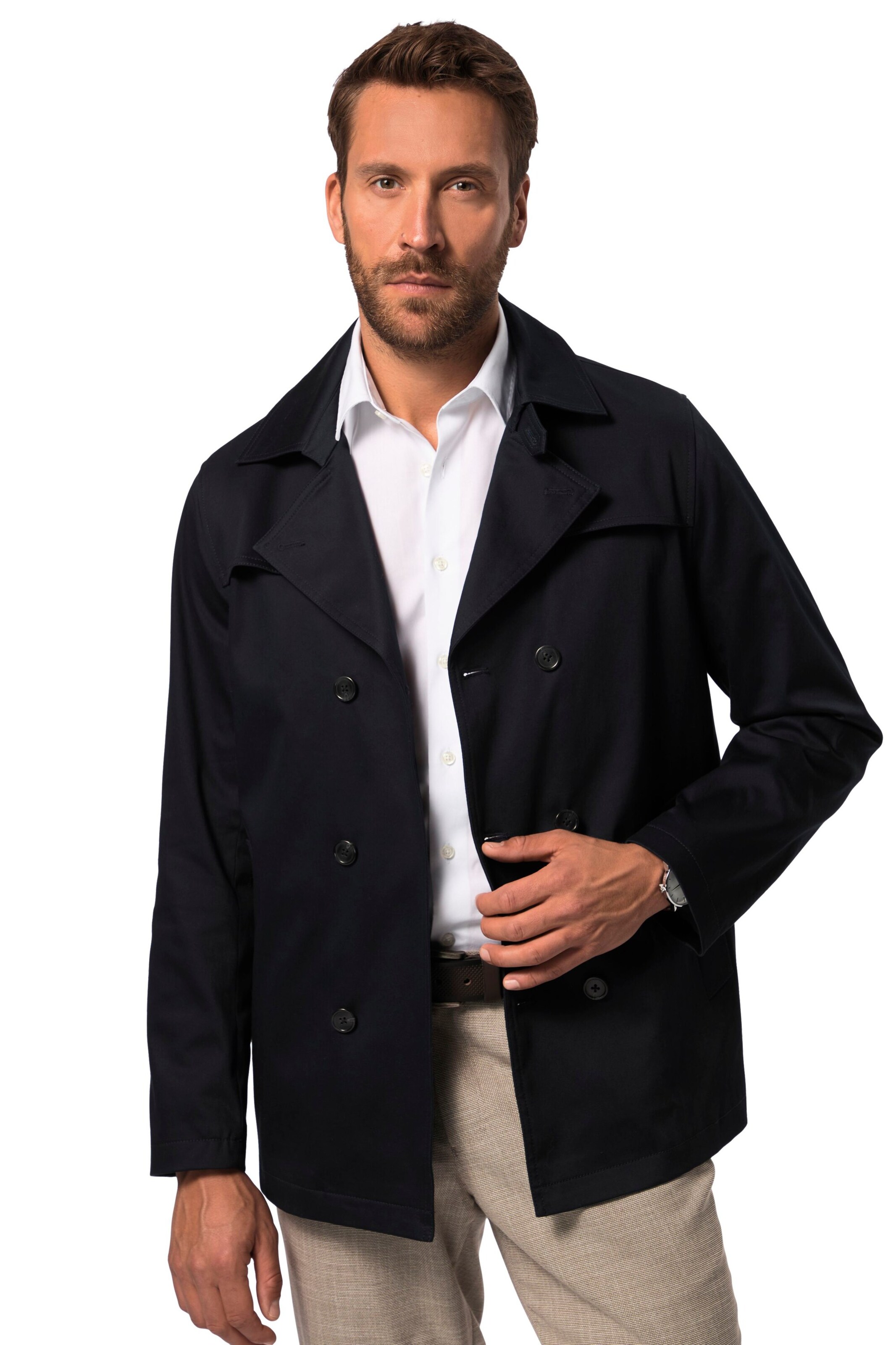 JP1880 Tussenjas in Blauw: voorkant