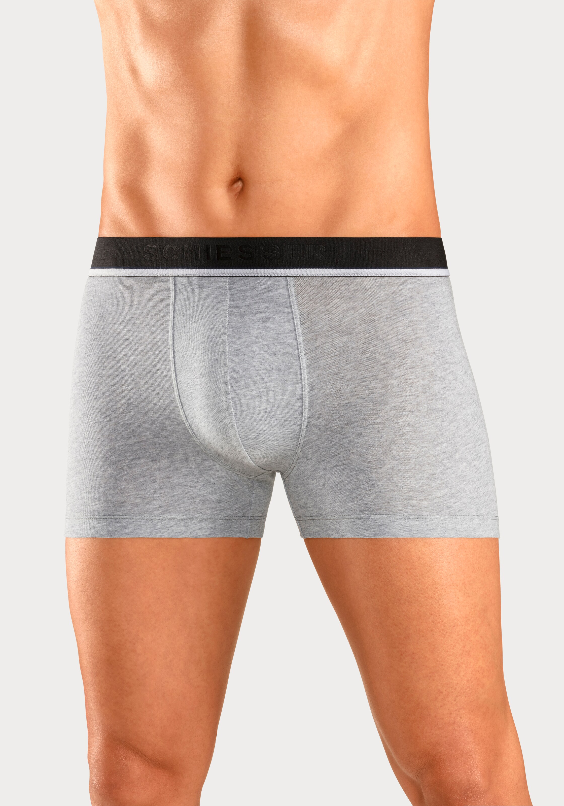 Männer Wäsche SCHIESSER Boxershorts in Graumeliert, Schwarz - NA05991 Männer Wäsche SCHIESSER Boxershorts in Graumeliert, Schwarz - NA05991