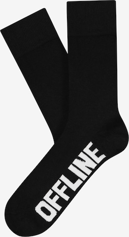 Chaussettes 'CHEERIO x EIKE OFFLINE ONLINE' CHEERIO* en noir : devant