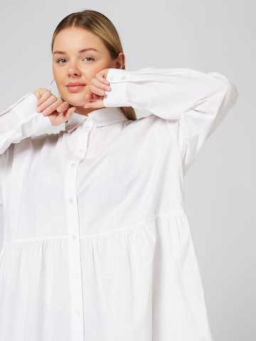 Guido Maria Kretschmer Curvy Shirt dress 'Agnes' in White