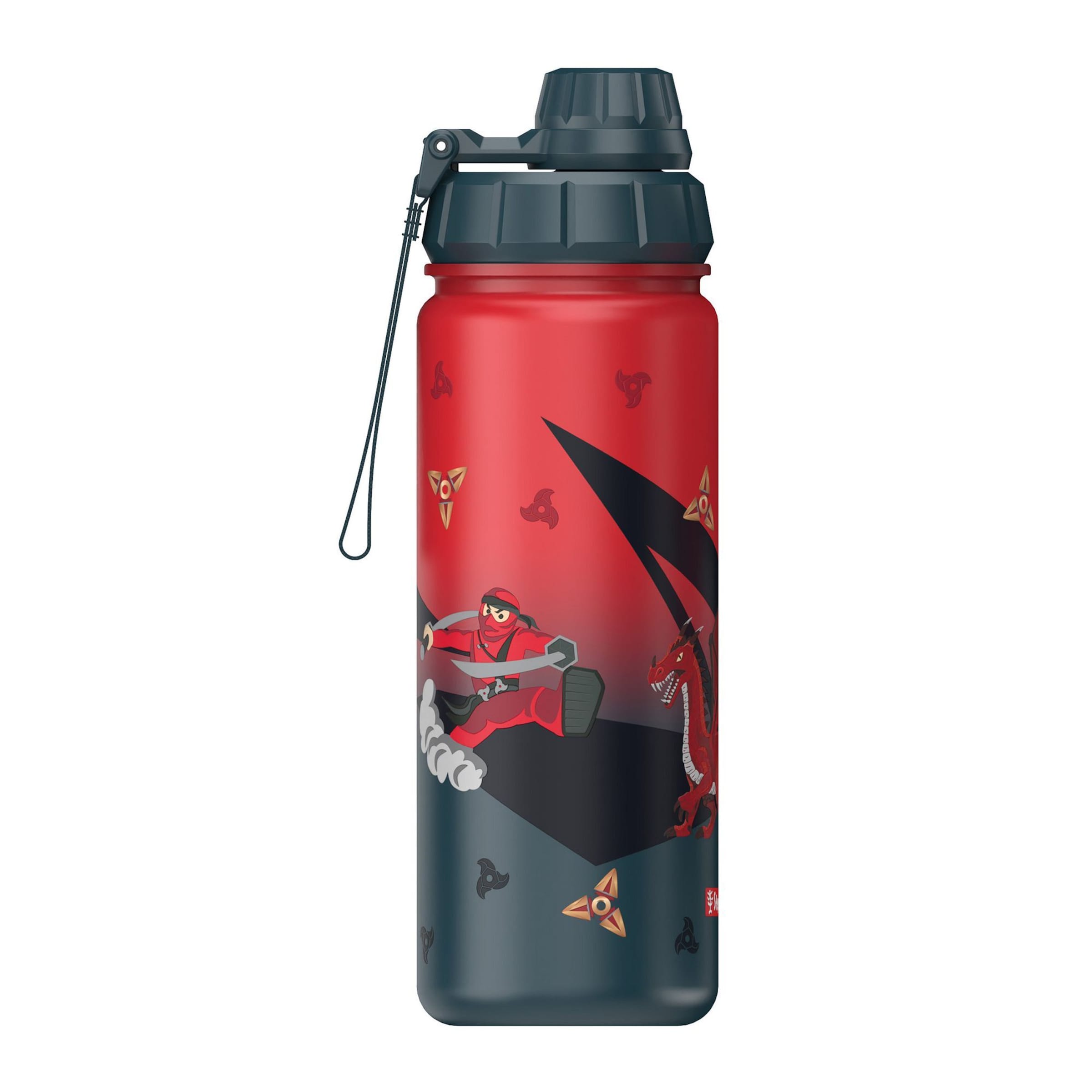 STEP BY STEP Trinkflasche in Schwarz: Vorderseite