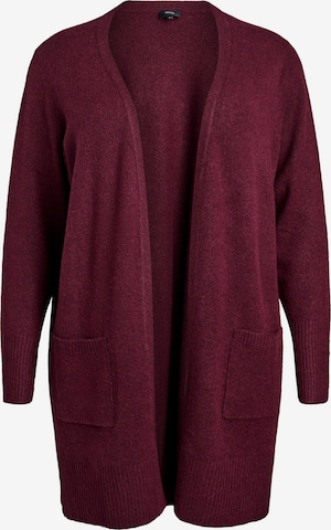 Geacă tricotată 'Sunny' de la Zizzi pe roșu: față