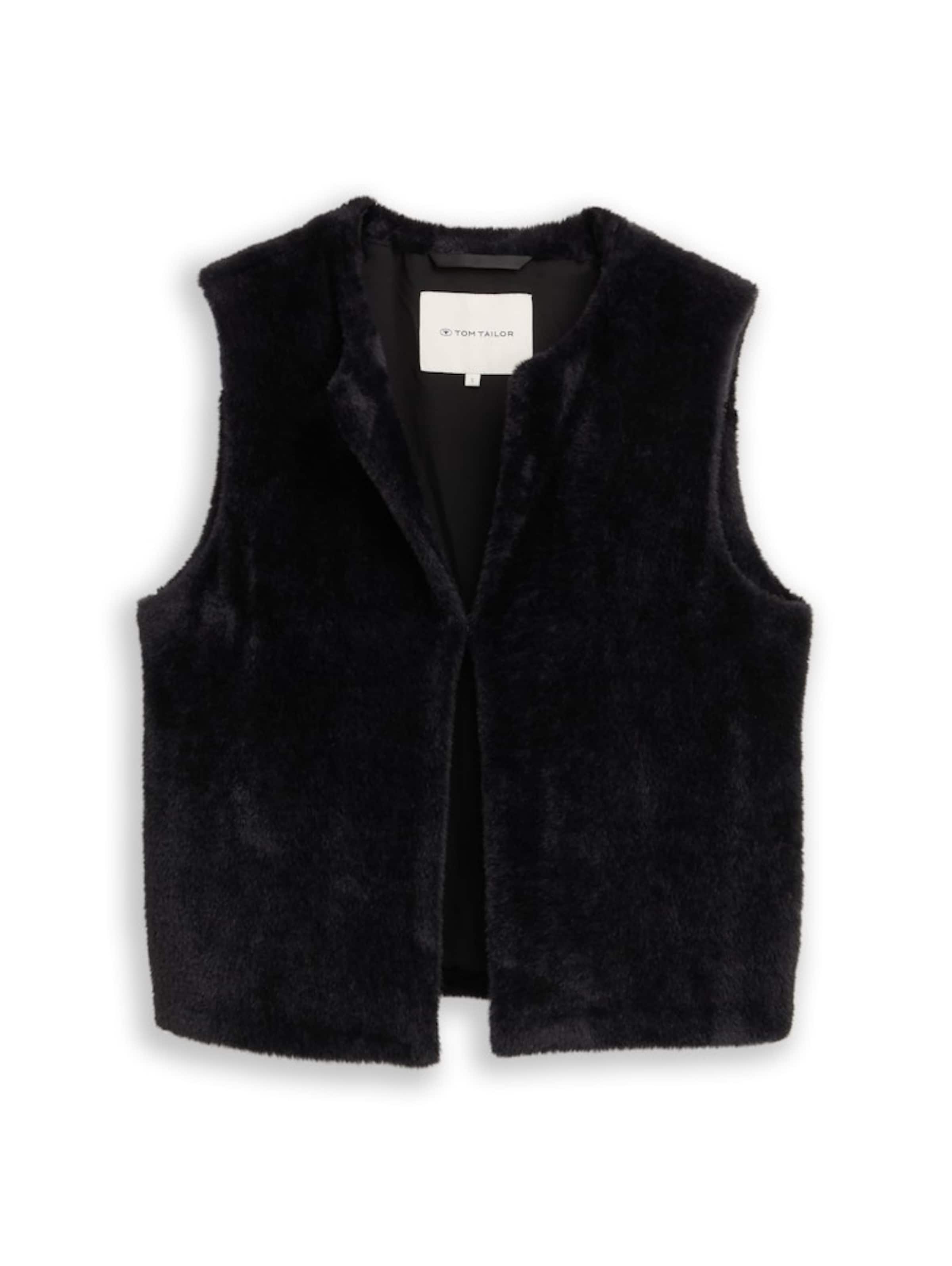 TOM TAILOR Vest in Black: front