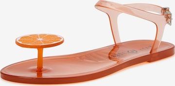 Katy Perry T-Bar Sandals 'THE GELI' in Orange: front