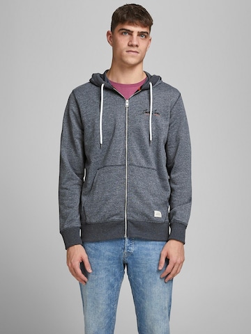 JACK & JONES - Sudadera con cremallera 'Tons' en azul: frente