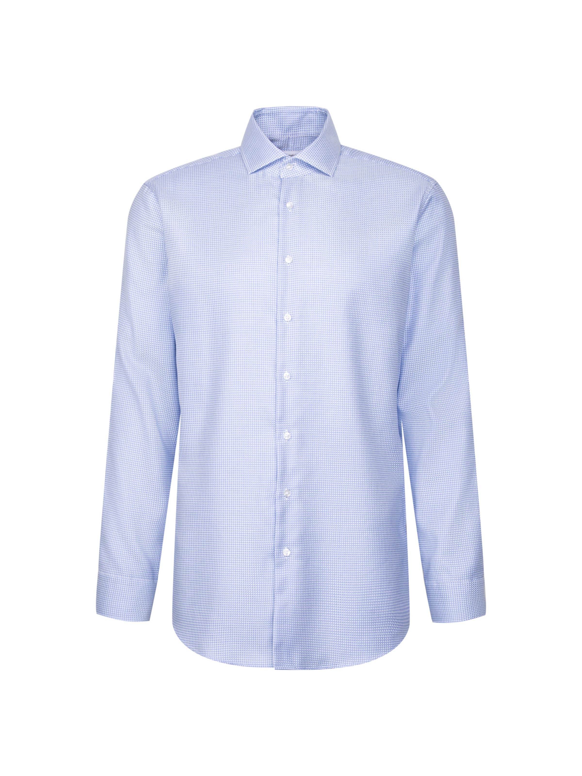 Coupe regular Chemise business 'CLASSIC ESSENTIALS' SEIDENSTICKER en bleu : devant
