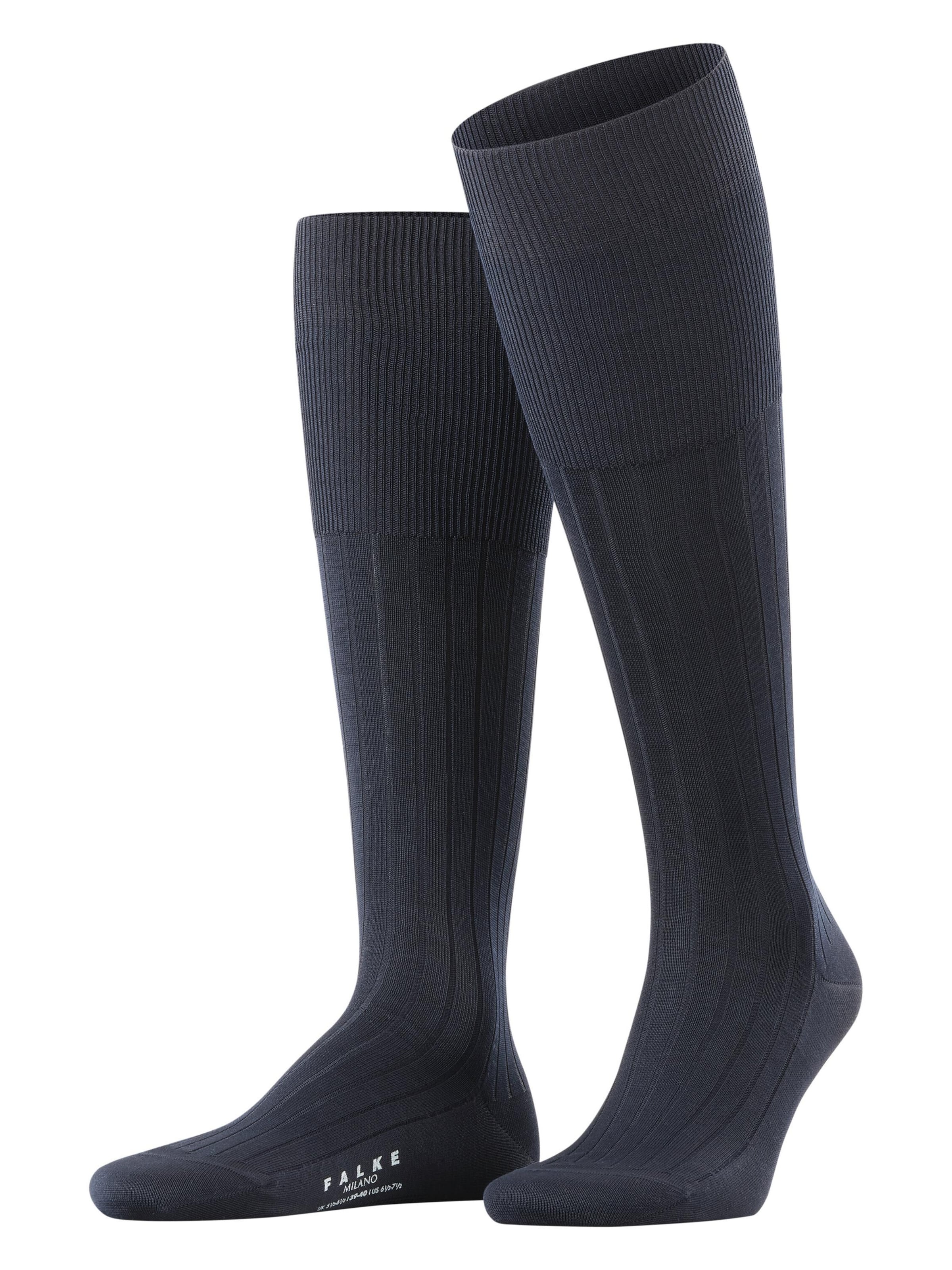 FALKE Knee High Socks 'Milano' in Blue: front