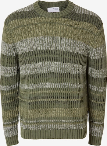 Pull-over SELECTED HOMME en vert : devant