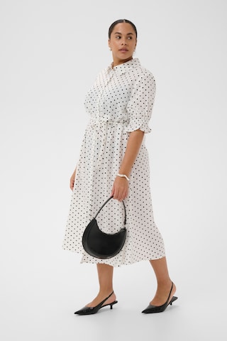 KAFFE CURVE Shirt dress 'Dally ' in White