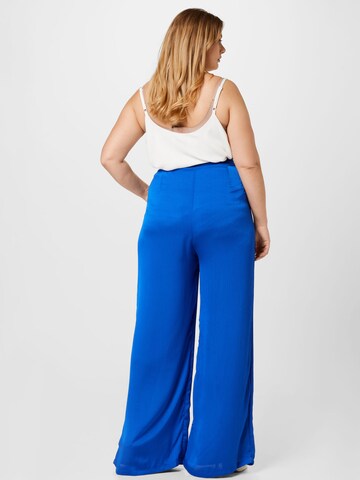 Nasty Gal Plus Wide leg Pleat-front trousers in Blue