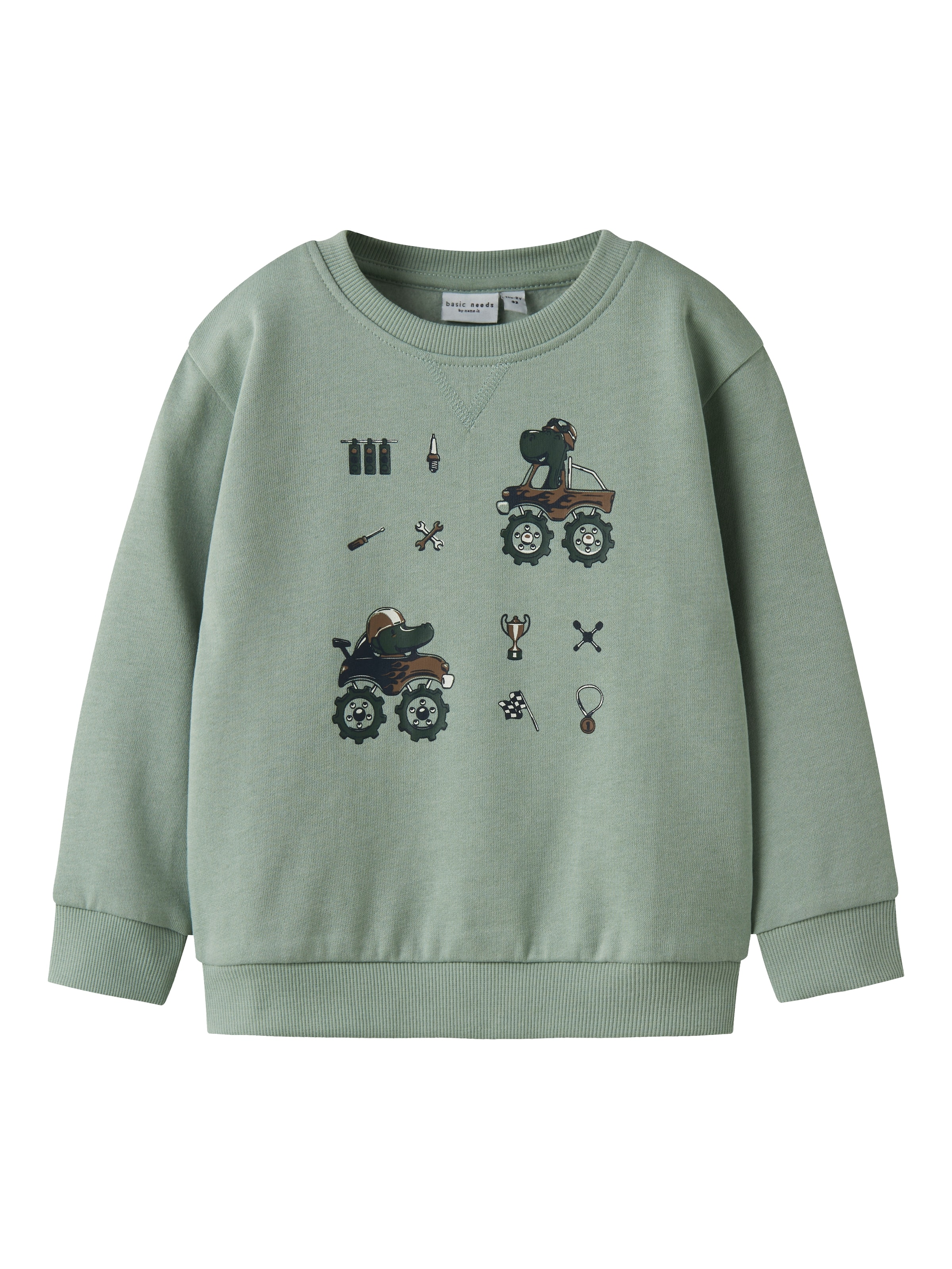 Felpa 'NMMVIMO' di NAME IT in verde: frontale