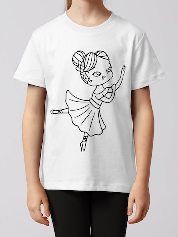 T-Shirt 'Ballerina' watabout.kids en blanc : devant
