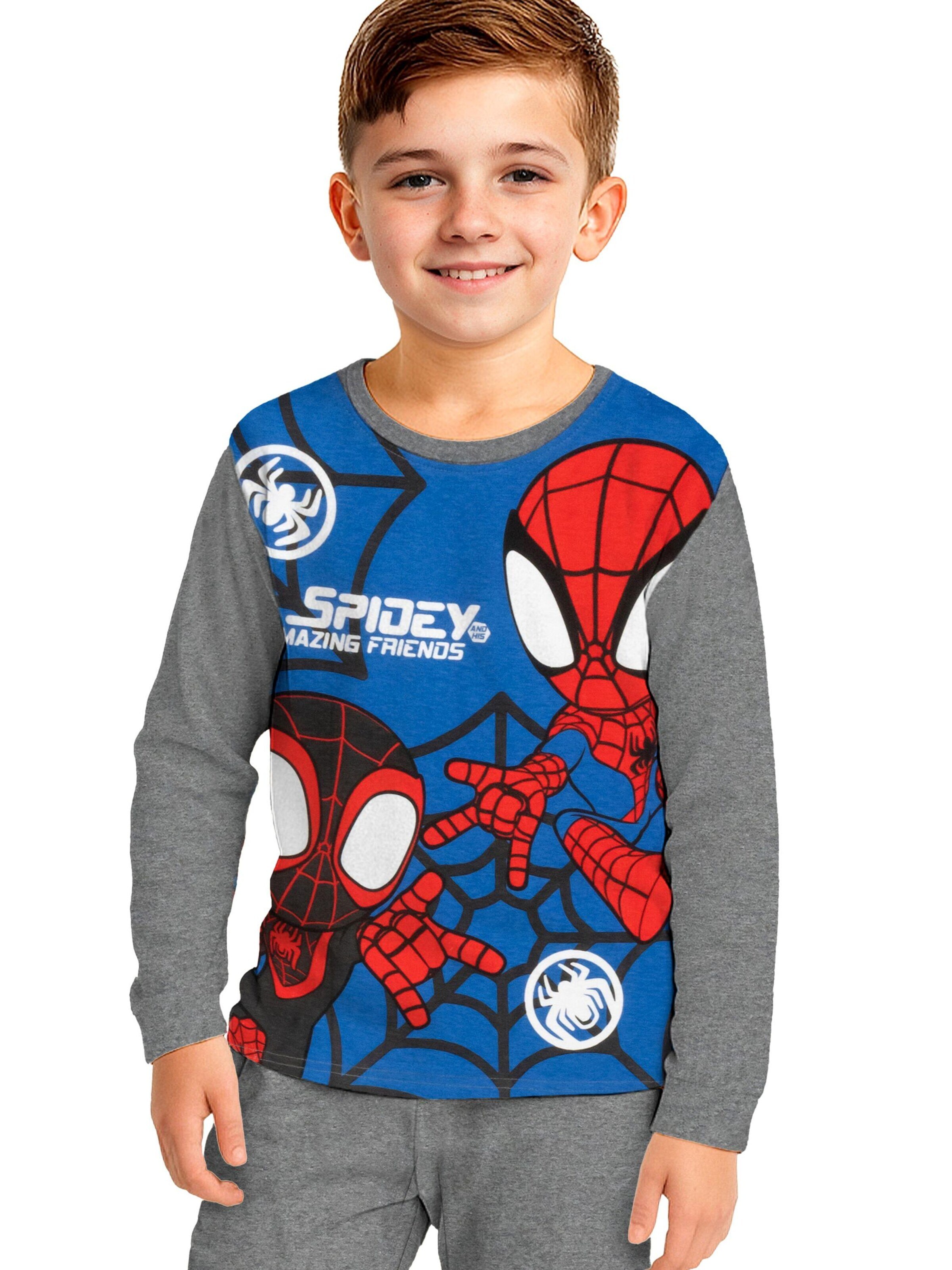 SPIDERMAN Pajamas 'Marvel Spidey und seine Super-Freunde' in Grey