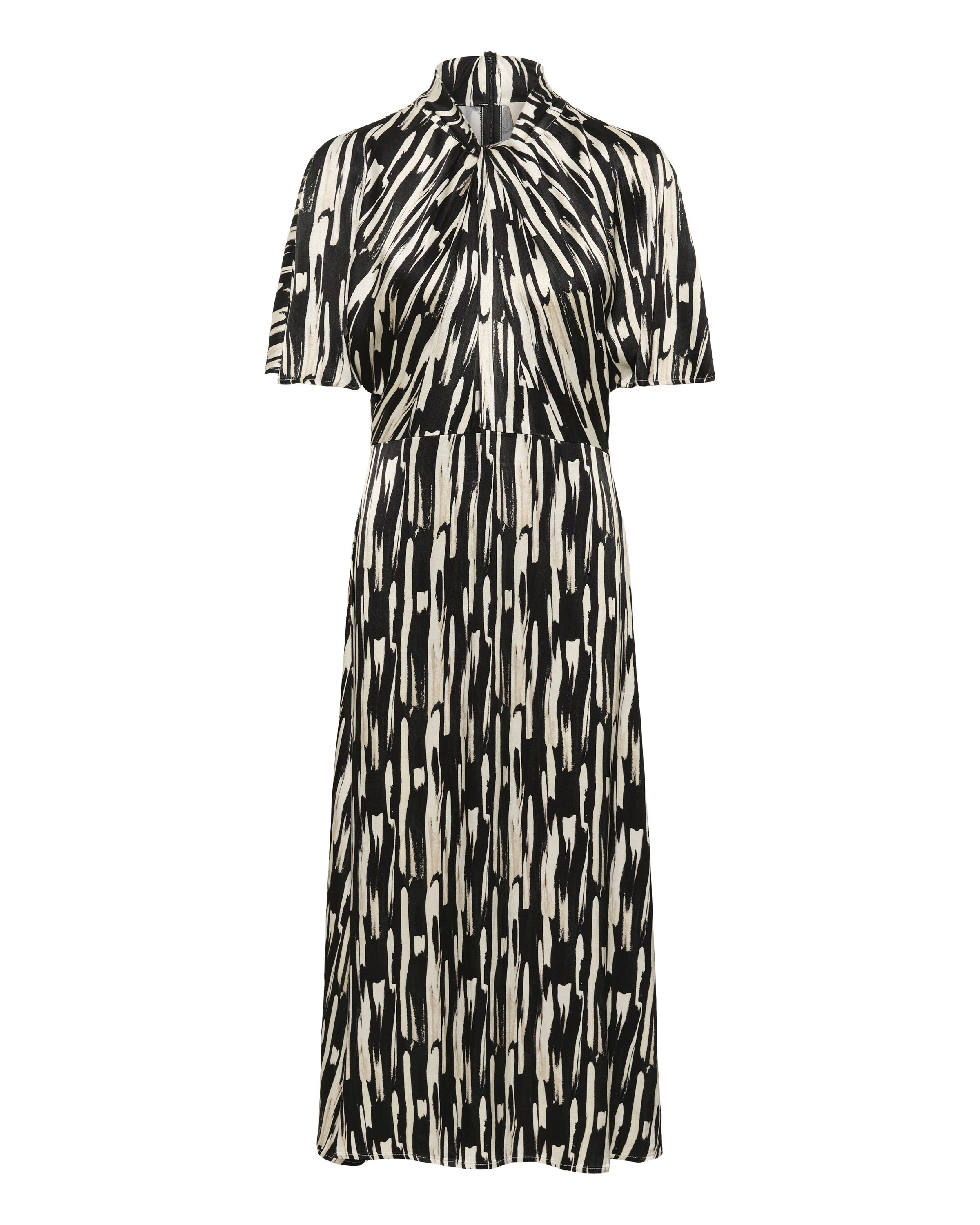 SOAKED IN LUXURY Vestido 'SLMiria' em preto / branco lã, Vista do artigo