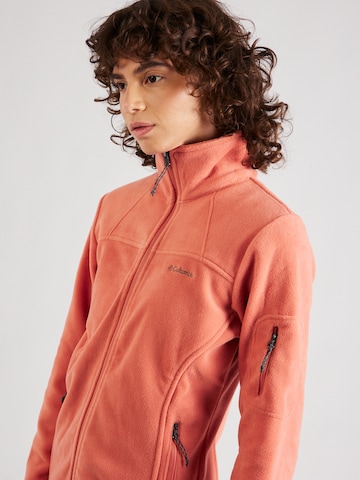 COLUMBIA Athletic Fleece Jacket 'Fast Trek II' in Orange
