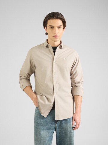 Coupe regular Chemise 'Samuel' Iriedaily en beige : devant