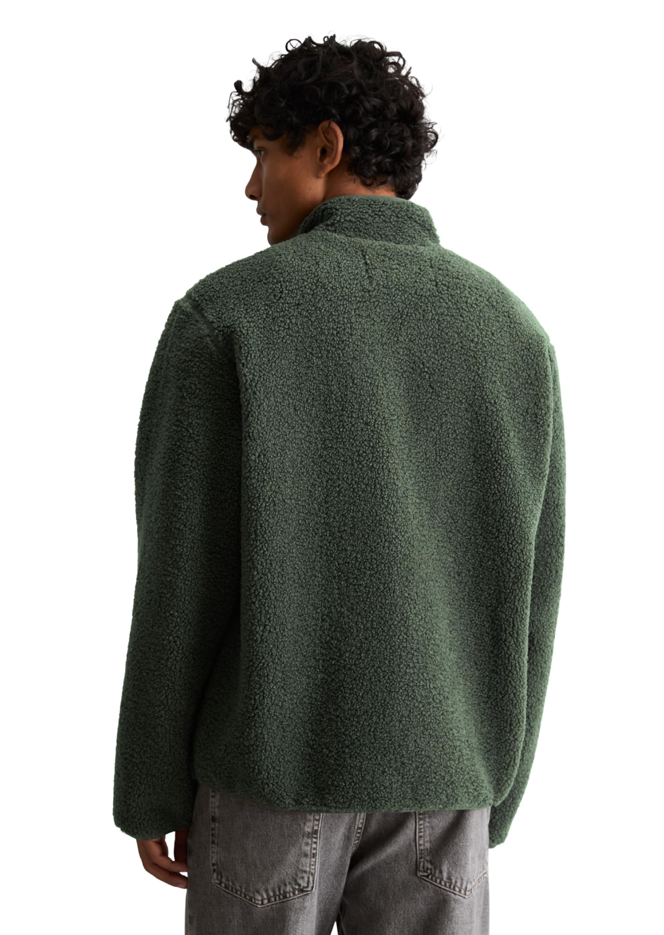 Marc O'Polo DENIM Fleece jas in Groen: terug