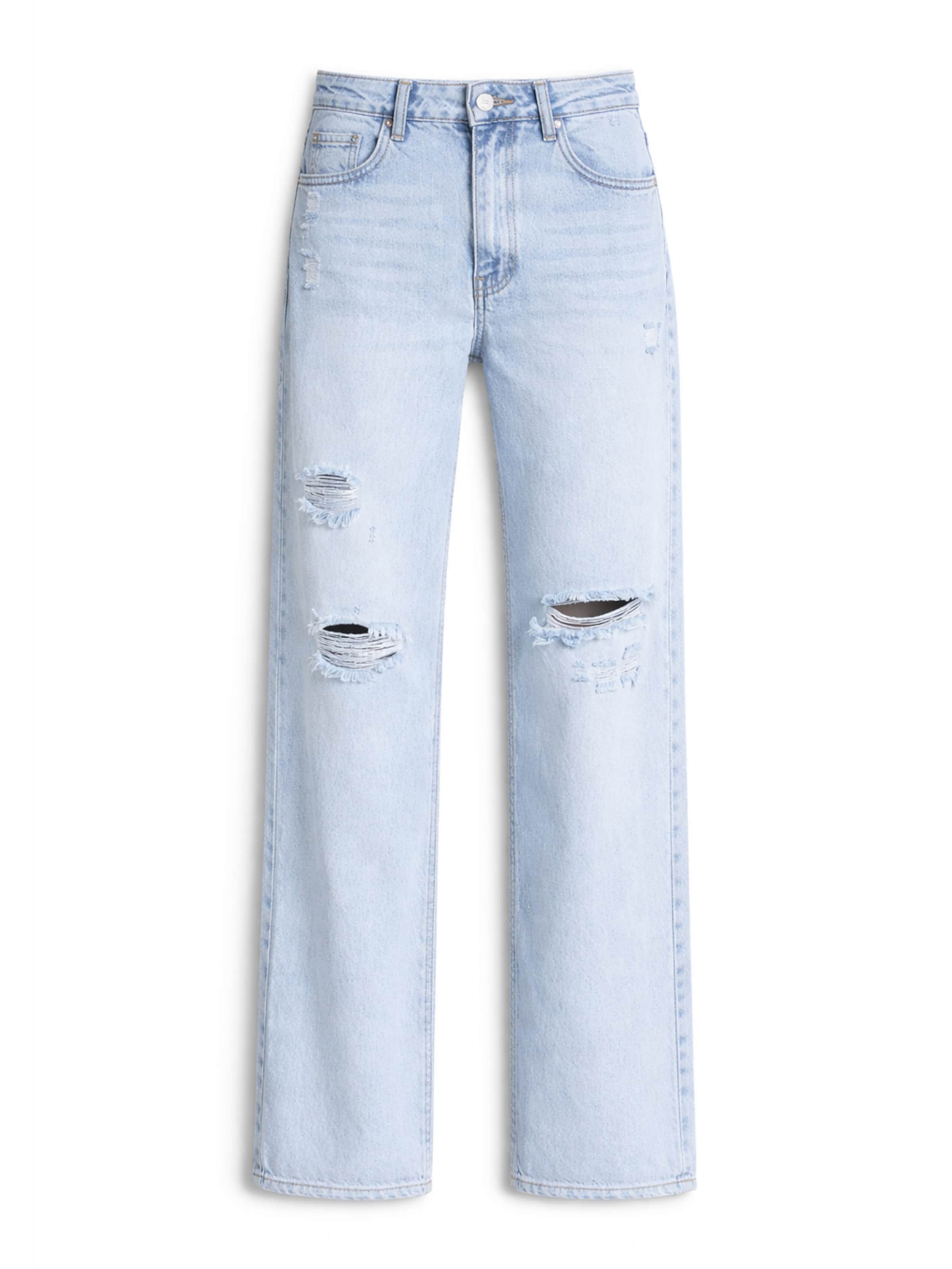 IT'S BASIC Regular Jeans 'Straight High Rise Jeans' in Blauw: voorkant
